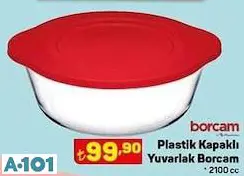 BORCAM PLASTİK KAPAKLI YUVARLAK BORCAM